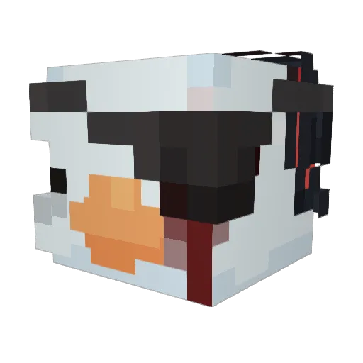 Wolfish325 Minecraft avatar head, 3D render