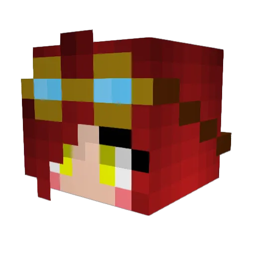 WolfishWisp Minecraft avatar head, 3D render