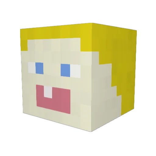 Wolfitz6 Minecraft avatar head, 3D render