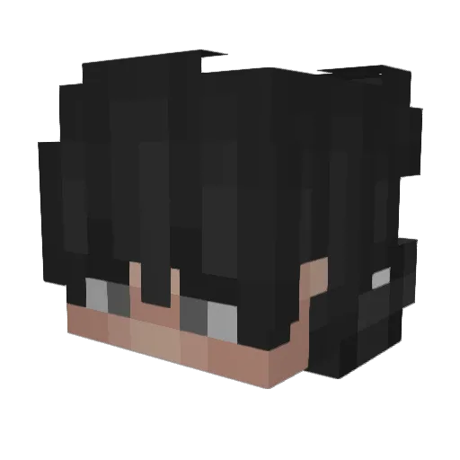 Wolfixity Minecraft avatar head, 3D render