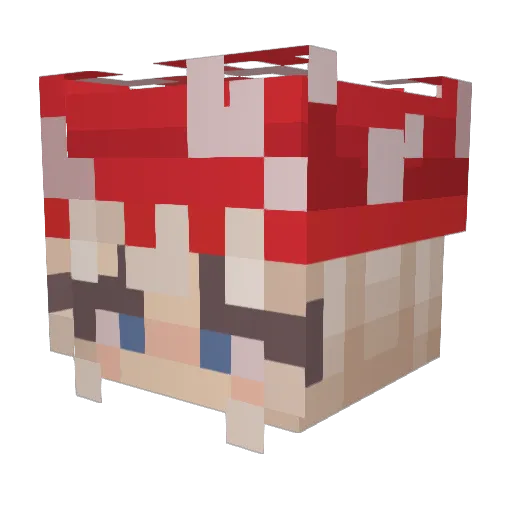 Wolfkeee Minecraft avatar head, 3D render