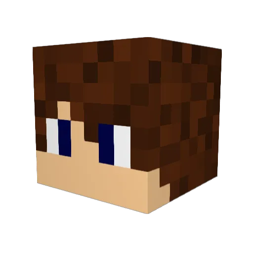 Wolfkil Minecraft avatar head, 3D render