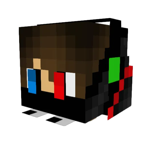 Wolfkiller24 Minecraft avatar head, 3D render