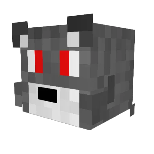 WolfkinsTheWolf Minecraft avatar head, 3D render