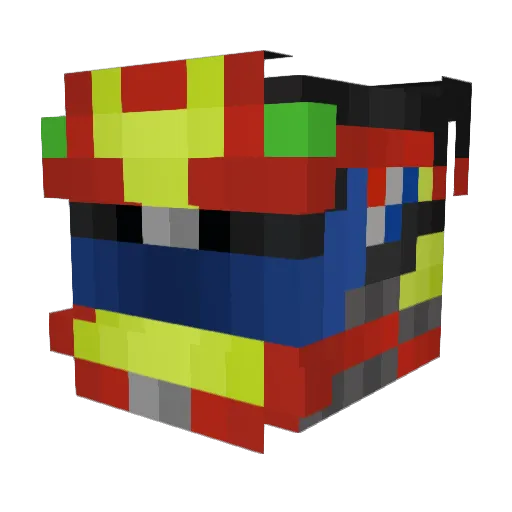 Wolflet8224 Minecraft avatar head, 3D render