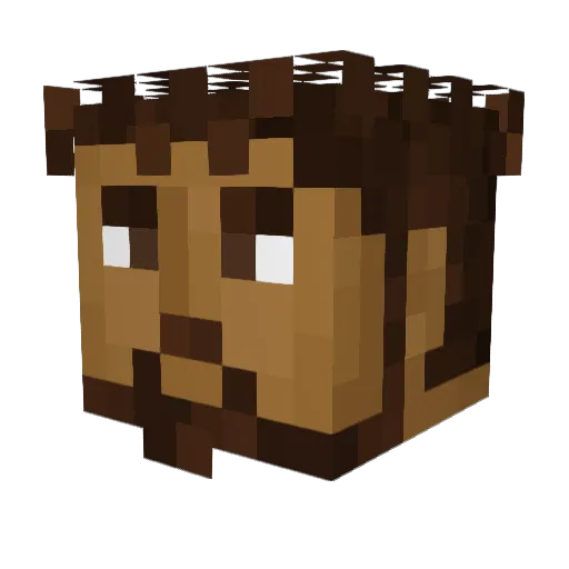 Wolfman0608 Minecraft avatar head, 3D render