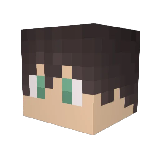 Wolfman_101 Minecraft avatar head, 3D render