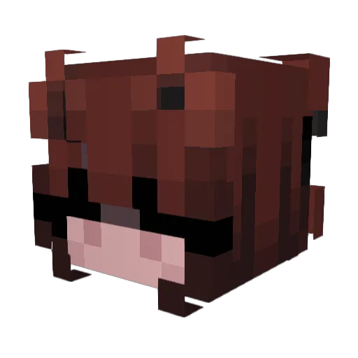 Wolfn1x Minecraft avatar head, 3D render