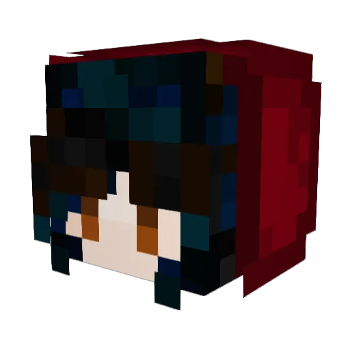 WolfnOtter Minecraft avatar head, 3D render