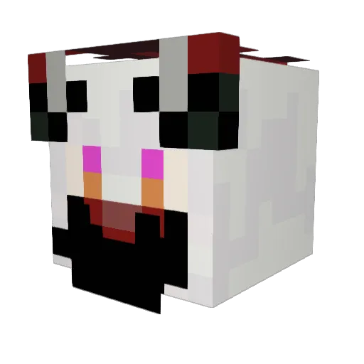 Wolfneroid Minecraft avatar head, 3D render