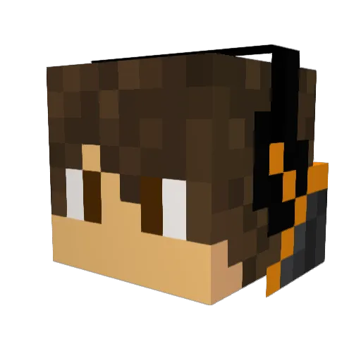 Wolfo2012 Minecraft avatar head, 3D render