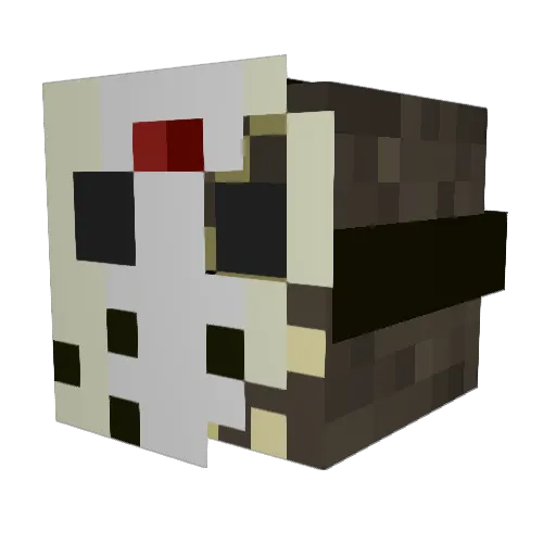 Wolfo_ Minecraft avatar head, 3D render