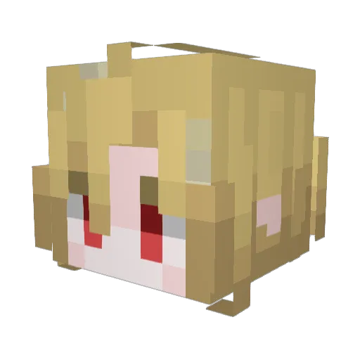 WolfoxAS Minecraft avatar head, 3D render