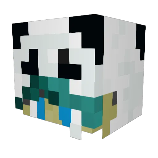 Wolfpanda713 Minecraft avatar head, 3D render