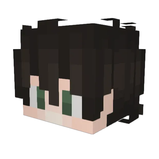 Wolframita Minecraft avatar head, 3D render