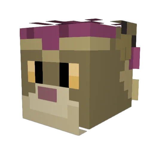 Wolfric_Lyset Minecraft avatar head, 3D render