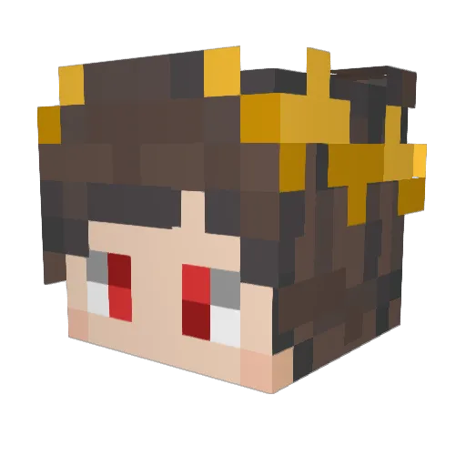 WolfsLords Minecraft avatar head, 3D render