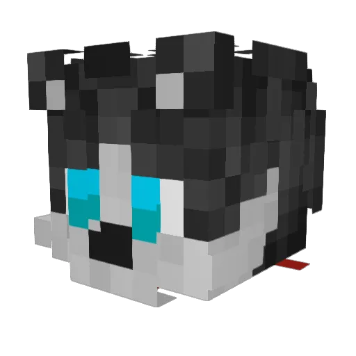 WolfsMondlicht Minecraft avatar head, 3D render
