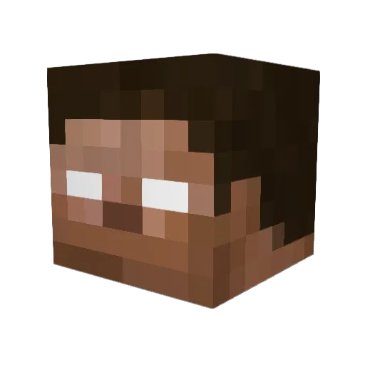 Wolfsblitz Minecraft avatar head, 3D render