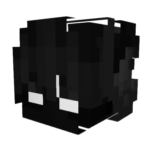 Wolfscheusal Minecraft avatar head, 3D render