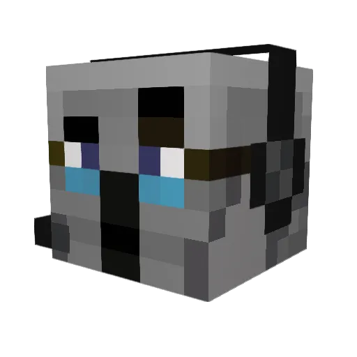 Wolfsgreen Minecraft avatar head, 3D render