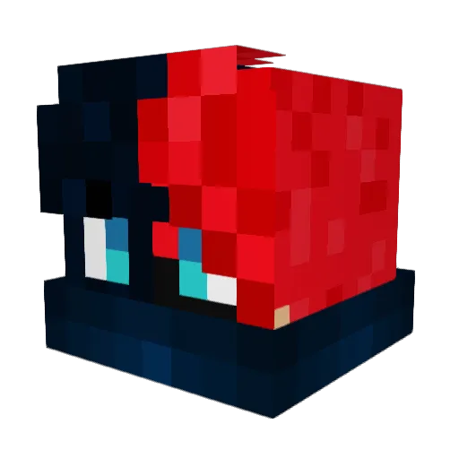 Wolfshooter101 Minecraft avatar head, 3D render