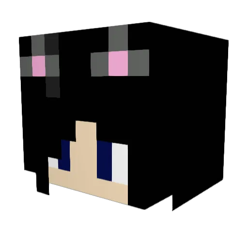 Wolfshuu Minecraft avatar head, 3D render