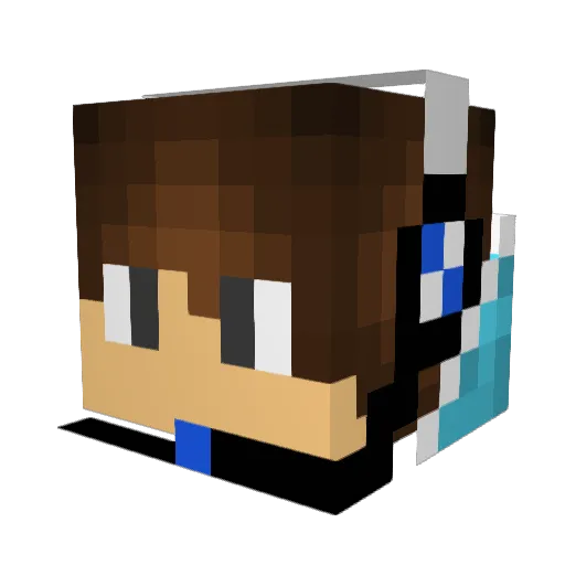 Wolfslayer60 Minecraft avatar head, 3D render