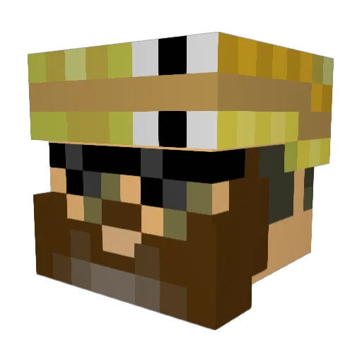 Wolfstane Minecraft avatar head, 3D render