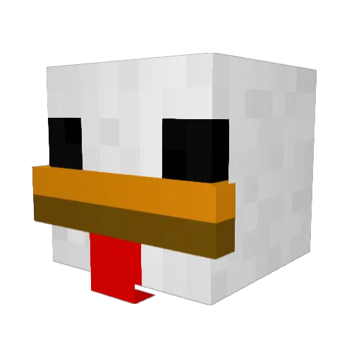 Wolfsterio Minecraft avatar head, 3D render