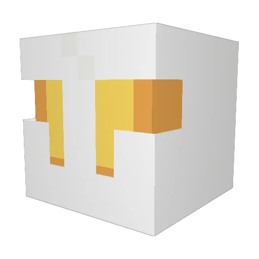 Wolfunite Minecraft avatar head, 3D render