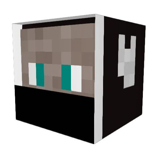 Wolfwise Minecraft avatar head, 3D render