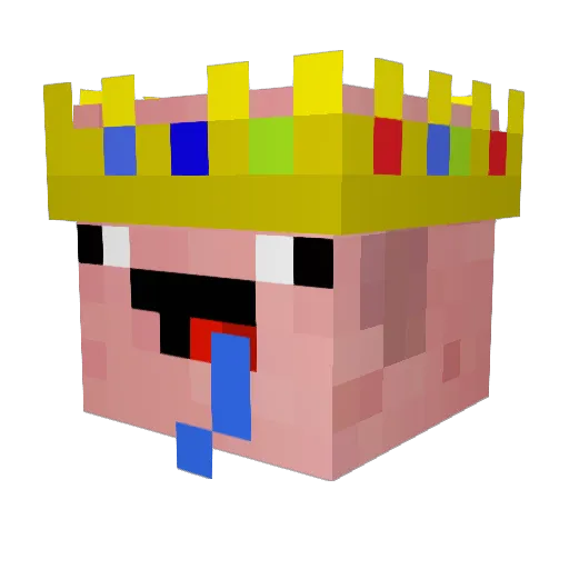 Wolfy024 Minecraft avatar head, 3D render