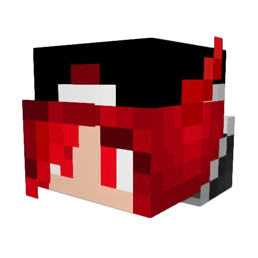 Wolfy1345 Minecraft avatar head, 3D render