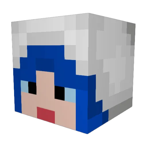 Wolfy1710 Minecraft avatar head, 3D render