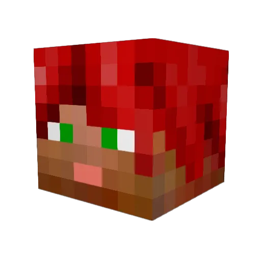 Wolfy218 Minecraft avatar head, 3D render