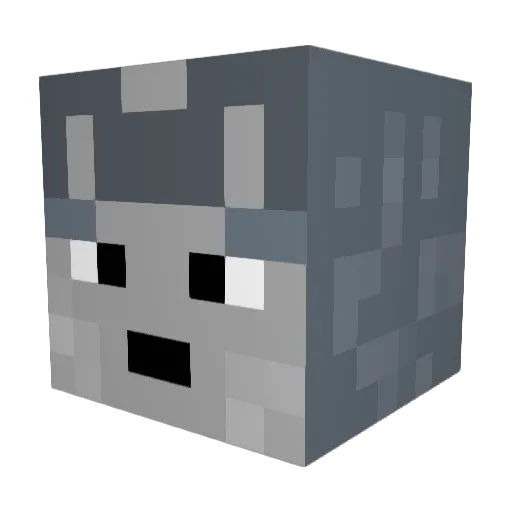 Wolfy317 Minecraft avatar head, 3D render
