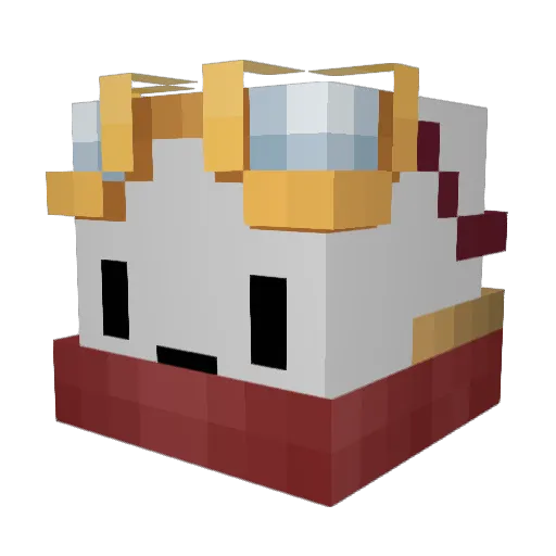 Wolfy5072 Minecraft avatar head, 3D render