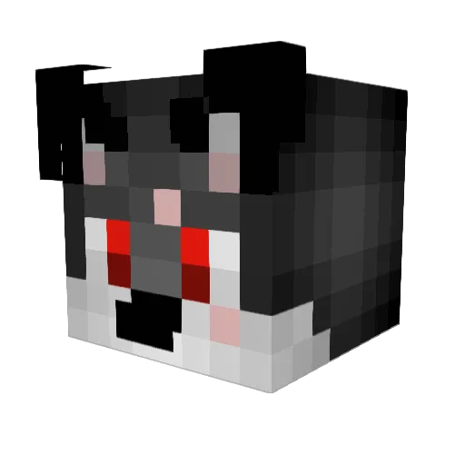 Wolfy68419 Minecraft avatar head, 3D render