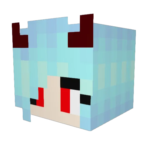 Wolfy963 Minecraft avatar head, 3D render
