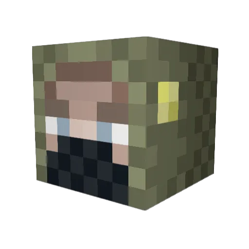 WolfyBarge Minecraft avatar head, 3D render