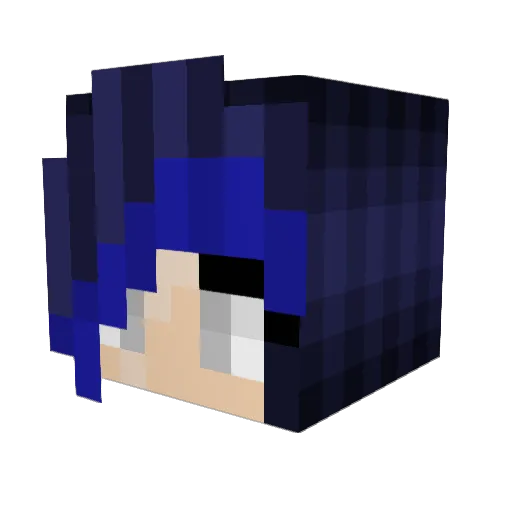 WolfyBent Minecraft avatar head, 3D render