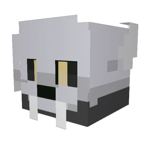 WolfyBits Minecraft avatar head, 3D render