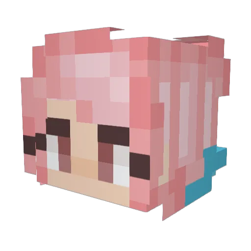 WolfyBou Minecraft avatar head, 3D render