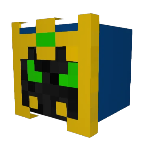 WolfyCrisis Minecraft avatar head, 3D render
