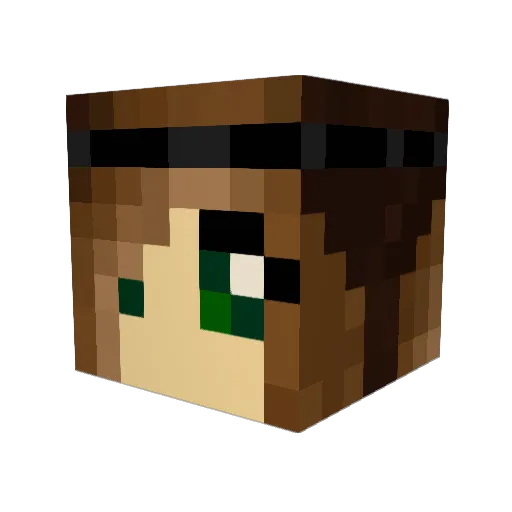 WolfyDono Minecraft avatar head, 3D render