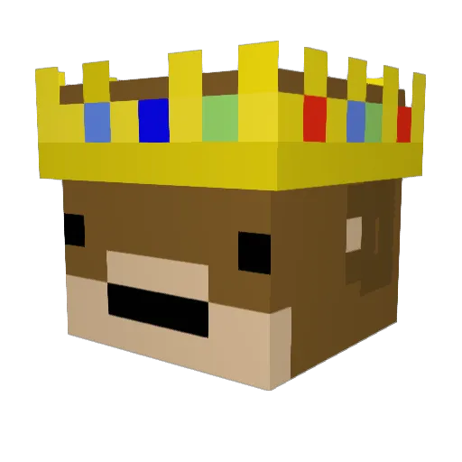 WolfyDucky Minecraft avatar head, 3D render
