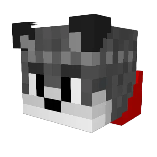WolfyGaming12345 Minecraft avatar head, 3D render
