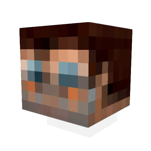 WolfyGamingUK Minecraft avatar head, 3D render