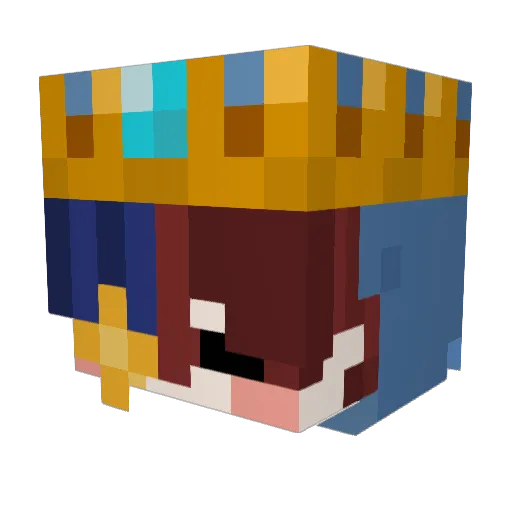 WolfyMoonlight Minecraft avatar head, 3D render